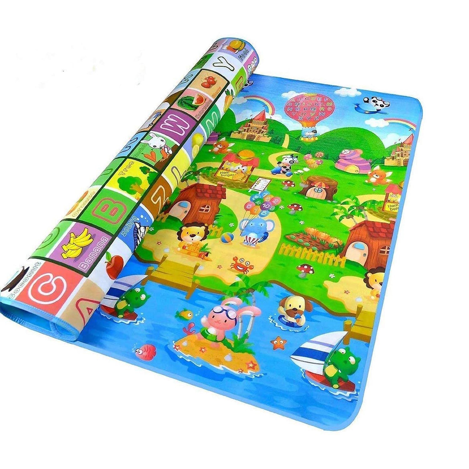 8059 Waterproof Double Side Baby Play Floor Mat for Kids Home With Bag (Size 120 x 180cm) 8059 Waterproof Double Side Baby Play Floor Mat for Kids Home With Bag (Size 120 x 180cm)